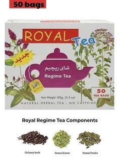 Buy Royal Regime Tea Herbs Weight Loss Diet 50 Tea Bags By Regime Tea 100g in UAE