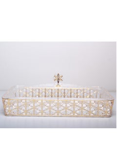 Buy A rectangular serving tray with a lid, a royal touch of your home décor. (One piece) in Saudi Arabia