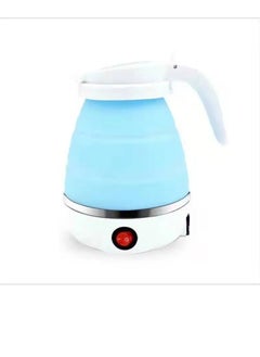 اشتري Foldable Kettle, Mini Portable Electric Kettle, Leak Proof Stainless Steel Quick Boiling Kettle, Silicone Collapsible Heating Water Boiler Tea Pot For Home Camping Outdoor Travel, (Blue) في الامارات