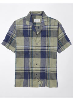 اشتري AE Plaid Button-Up Poolside Shirt في الامارات