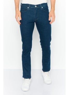 اشتري Men Regular Fit Washed Jeans, Blue في الامارات