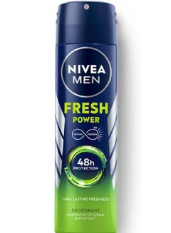 Buy Nivea Deodorant Spray For Men, 48h Protection , Fresh Power 150Ml in Egypt