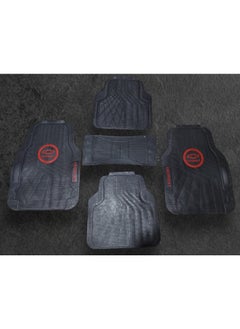 اشتري Heavy Duty 5pcs Front & Rear Rubber Floor Mats for Cars, SUV, Van & Truck Fit-Chevorlet في مصر