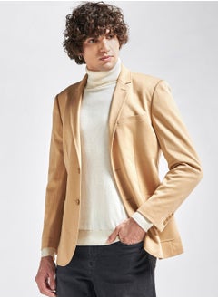 Buy Textured Slim Fit Blazer in UAE