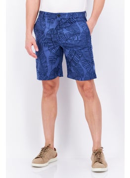 Buy Men Allover Print Basic Short, Blue in UAE