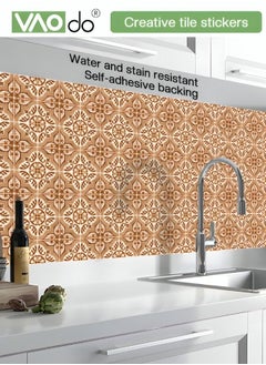 Buy 15PCS Wallpaper Self-adhesive  PVC Material  Peel and Stick Tile Decal Water-Proof Backsplash Wall Tile Sticker  for Kitchen Bathroom 20*20CM*15PCS in Saudi Arabia