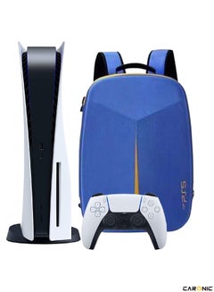 Buy Travel Back Pack bag For PS5 Console Shockproof Bag Blue in UAE