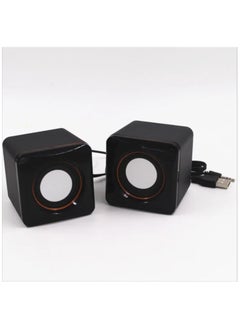 Buy Computer Audio Plastic Small Speaker Portable Desktop Home Subwoofer 3.5mm Audio Jack Usb Powered Multimedia Pc Sound Box in UAE