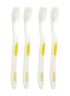 Buy Shield Care Smokers Toothbrush with Hard Filaments, Elongated Neck Design, Removes Stains (Expert Care - Hard Bristles) - Adult Toothbrush – 4 Count (Pack of 1) in UAE