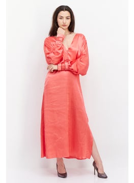 Buy Women Plain Maxi Dress, Dark Pink in Saudi Arabia