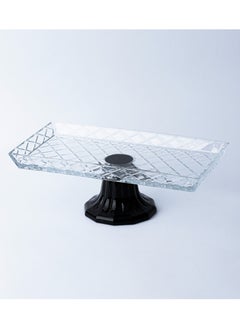 Buy A multi-use glass serving dish with a base for sweets and fruits in Saudi Arabia