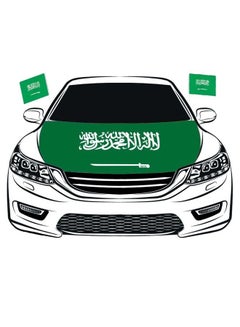 Buy 3 PCS Flag of saudi for The Hood Of The Car For The Saudi National Day Large Size in Saudi Arabia