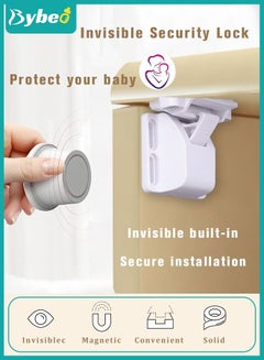 Buy Baby Safety Magnetic Cabinet Lock for Cabinets and Drawers Child Proofing Cupboard Latches (4 Locks + 1 Key) in Saudi Arabia