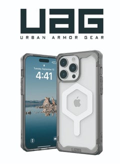 اشتري Case Compatible with iPhone 14 Pro Max Case Plyo Ash/White Built-in Magnet Compatible with MagSafe Charging Rugged Anti-Yellowing Transparent Clear Protective Cover في الامارات