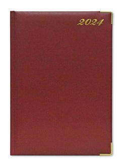 Buy FIS A4 Diary 2024 English (Golden Corners) Maroon - FSDI42E24MR in UAE