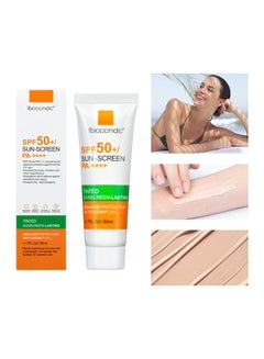 Buy Tinted Sunscreen with SPF 50 | Hydrating Mineral Sunscreen With Zinc Oxide & Titanium Dioxide | Sheer Tint for Healthy Glow, Suitable for Sensitive Skin in UAE