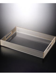 اشتري Acrylic Serving Tray 38x25.5x5 cm Golden في الامارات