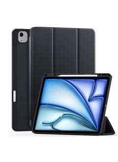 Buy Case for iPad Air 13 Inch Case 2024, TPU Flexible Back Cover with Pencil Holder for iPad Air 13 M2, Support Pencil Pro Charging, Auto Wake/Sleep, Black in Egypt