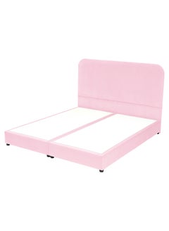 Buy Leen | Velvet Bed Frame - Light Pink in Saudi Arabia