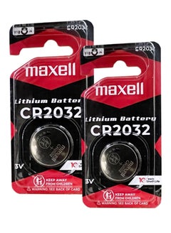 Buy Pack Of 2 CR2032 Lithium 3V Battery in UAE