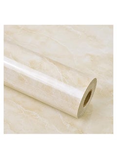 Buy Beige Marble Self-Adhesive Wallpaper,Contact Paper, Oilproof Waterproof Wallpaper for Kitchen Bathroom Peel and Stick Countertop Contact Paper PVC(Beige, 11.8 in×78.7 in) in UAE