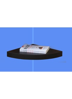 Buy FLOATING CORNER WALL SHELF BLACK SIZE: 29.5X29.5X3CM in UAE