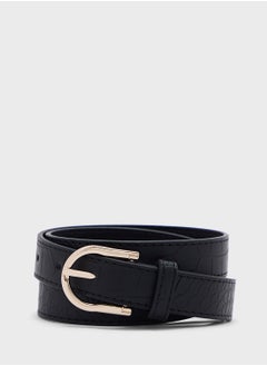 Buy Croc Print Slim Belt in UAE