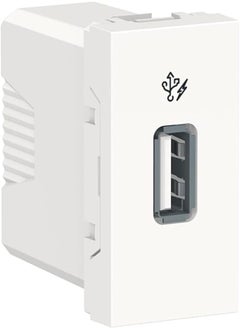 Buy New unica - usb charger 1 a - 1 module - type a - white in Egypt