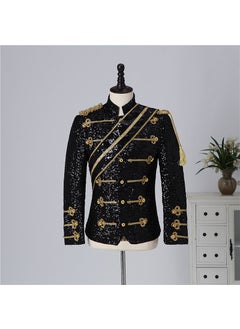 اشتري Mens Sequin Blazer Michael Jackson Style Black في السعودية