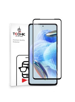 Buy Techie 5D Full Cover 9H Hardness HD Tempered Glass Screen Protector for Redmi Note 12 Pro 5G - Anti-Scratch, Anti-Fingerprint, and Bubbles Free Technology in Saudi Arabia