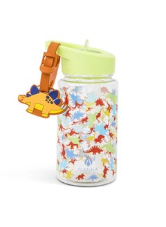 Buy Buddy Dinosaur Themed Design Water Bottle with Strap Multicolour 15 oz AC55352 in Saudi Arabia