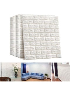 Buy 5pcs 70x77cm PE Foam 3D Wall Stickers Safty Home Decor Wallpaper Sticker White in UAE