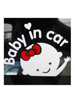 اشتري Stickers Car Warning Sign, Baby White Stickers Car Warning Sign Reflective Waterproof Bright Safety Warning Sign Baby in Car Baby and Child On Board Sign Cute Shape(GIRL) في الامارات