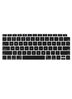 اشتري US Layout English Keyboard Cover for MacBook New Air 13 Inch with Retina Display and Touch ID Model A1932 Release 2018/2019 Black في الامارات