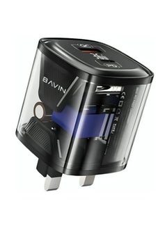 Buy Bavin PC872E Clear Dual Port QC and PD Fast Charging Home Charger 36W Black in Saudi Arabia