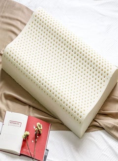 Buy Natural Latex Pillow Memory Foam Pillow Comfortable Neck Head Care Orthopedic Pillow in UAE