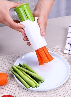 اشتري Salad Cutter Fruit Vegetable Kitchen Cucumber Carrot Divider Strawberry Slicer Splitter Creative Gadget Accessories في الامارات