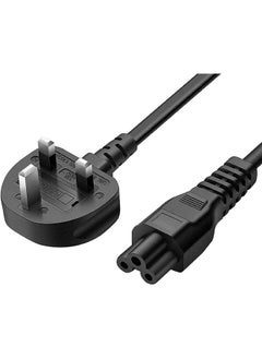 Buy [2 Meter/ 6.7-Feet] UK Laptop Power Cable 13A 250V with Fuse 3 PIN Plug to C5 Mains Power Cable for Laptop Adaptor/Charger in UAE