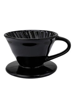 Buy Coffee Dripper Black,Ceramic Coffee Filter V02, Manual Brewing Pour 0ver Coffee Dripper for Home, Office and Cafe in Saudi Arabia