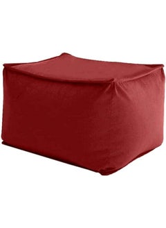 Buy Microfiber Filler Velvet Floor Cubic Cushion Red in Saudi Arabia