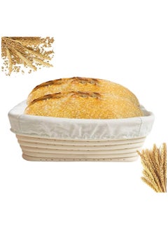 Buy 6.3 Inch Triangle Bread Proofing Basket with Cloth Liner, Natural Rattan Sourdough Bread Baking Supplies for Bakers, Professionals, Home Bakers in UAE