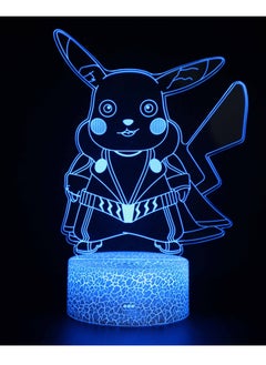 اشتري 3D Illusion Go Pokemon Night Light 16 Color Change Decor Lamp Desk Table Night Light Lamp for Kids Children 16 Color Changing with Remote Pikachu في الامارات