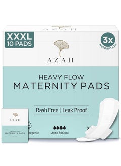 اشتري Maternity Pads After Delivery For Women (10 Pads) | Extra Absorbent Maternity Pads Xxxl Size | Soft And Rash Free | For Postpartum Flow, Urine Incontinence, Ultra Heavy Flow | With Disposal Bags في الامارات