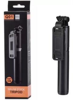 Buy Q01 Multi-function 101cm Bluetooth Tripod Selfie Stick Tripod in UAE