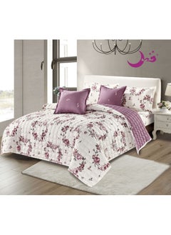 Buy Bedspread comforter set, consisting of 4 pieces, polyester comforter, size 160 by 210 cm in Saudi Arabia