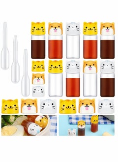 اشتري Mini Condiment Bottle, Bento Accessories with Dropper Plastic Condiment Container, Cute Portable Animal Condiment Bottle Suitable for Soy Sauce Sugar Ketchup Salad Dressing (12 Pieces) في الامارات