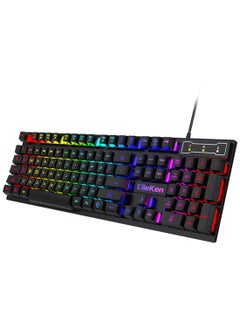 اشتري Wired Gaming Keyboard,LED Backlit Keyboard For Computer Or Desktop,Black في الامارات
