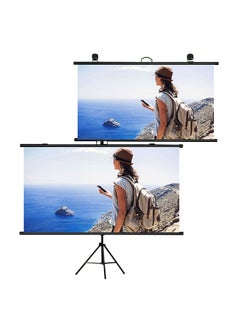 Buy Projector Screen 4:3 Video Projection Screen Wall-Mountable and Stand-Compatible for Home Theater Office Movies in UAE