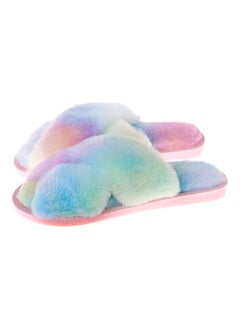 Buy Cross Designed Bedroom Slippers Multicolour in Saudi Arabia