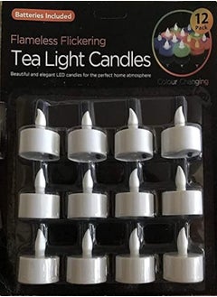 اشتري 12 Pcs/Set Led Flickering Battery Operated Tea Light في الامارات